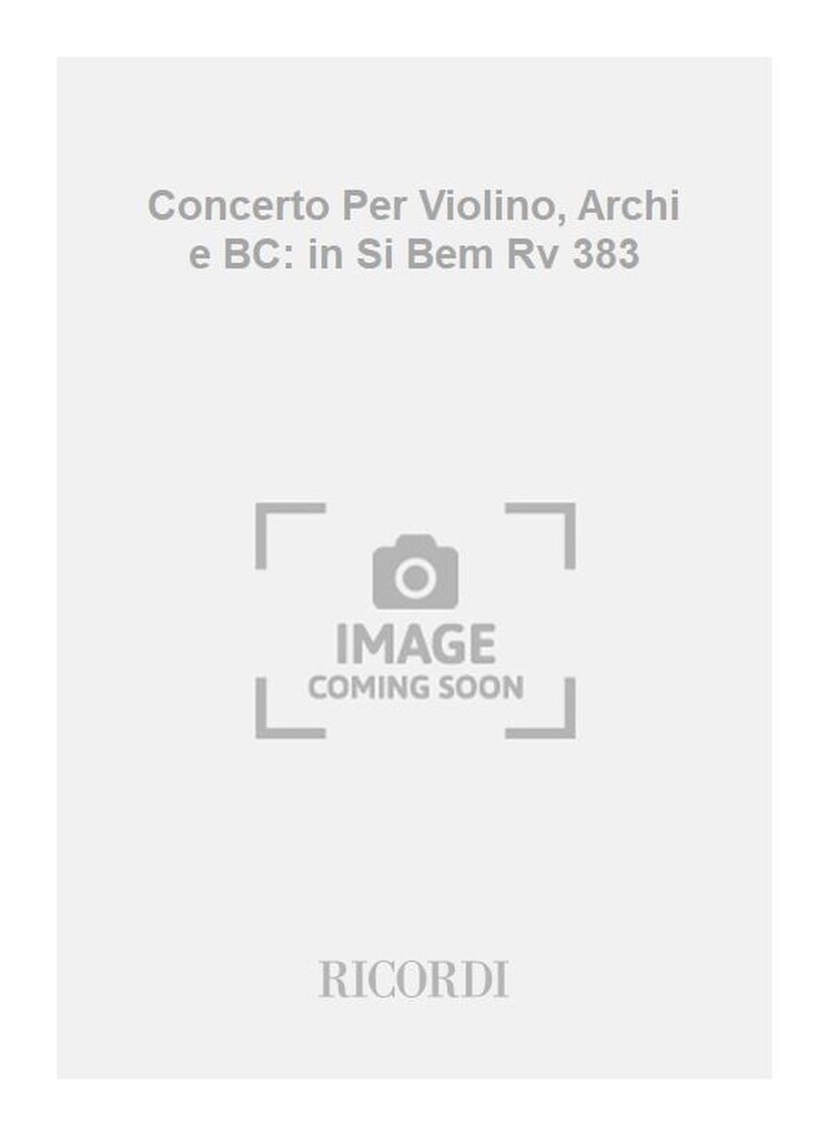 Concerto Per Vl., Archi, Cemb. E Org.